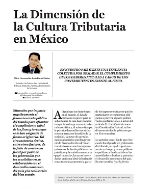 La dimensión de la cultura tributaria en México