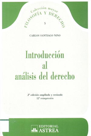 Introducción al análisis del Derecho - Carlos Santiago Nino