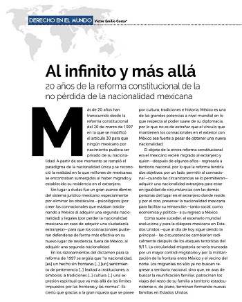 20 años de la reforma de la no pérdida de la nacionalidad.