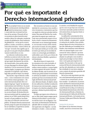 Importancia Derecho Internacional Privado