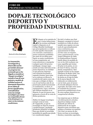 Dopaje Tecnológico Deportivo y Propiedad Industrial