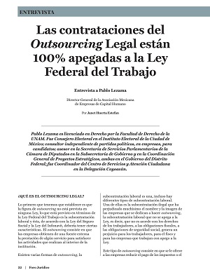 Las contrataciones outsourcing están apegadas a la LFT