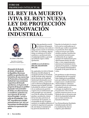 Nueva ley de protección a innovación industrial