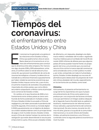 Coronavirus_enfrentamiento entre USA y China