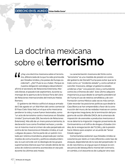 La doctrina mexicana sobre el terrorismo