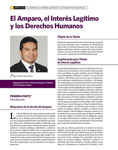 El amparo, el interés legitimo y los derechos humanos