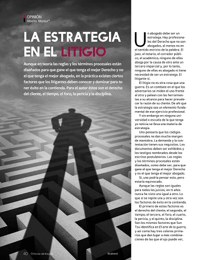 La estrategia en el litigio