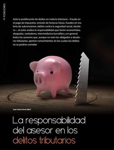 La responsabilidad del asesor en los delitos tributarios