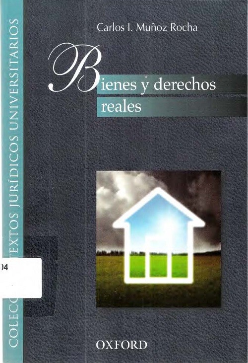 Bienes y derechos reales, Carlos I. Muñoz Rocha, 2010, edi. Oxfrod