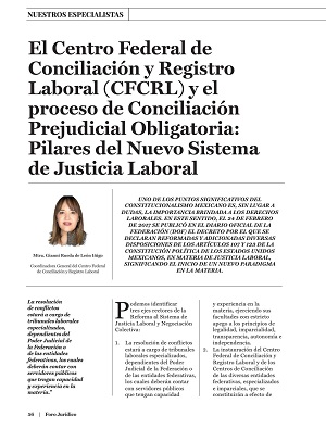 CFCRL y Conciliación obligatoria Pilares del NSJL