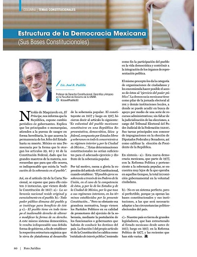 Estructura de la democracia mexicana