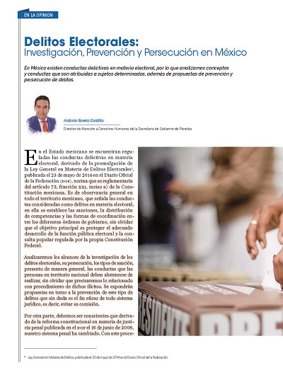 Delitos electorales investigación, prevención y persecución en México