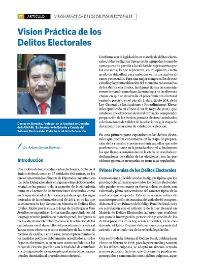 Visión práctica de los delitos electorales